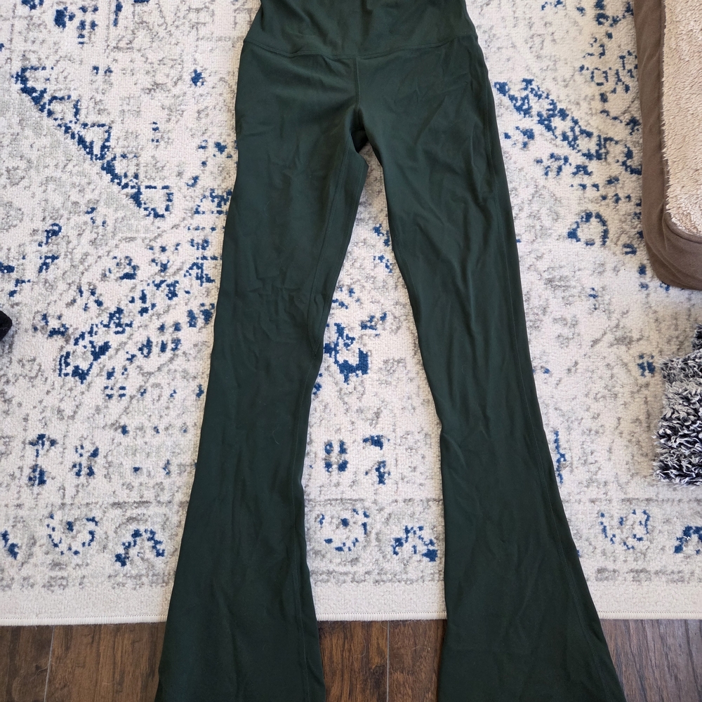 lululemon athletica Forest Green Flared Leggings